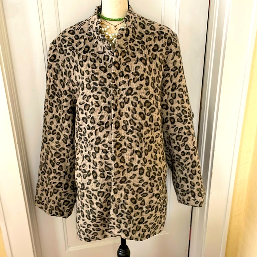 Lucy‎ Avenue Leopard Animal print Coat 3XL